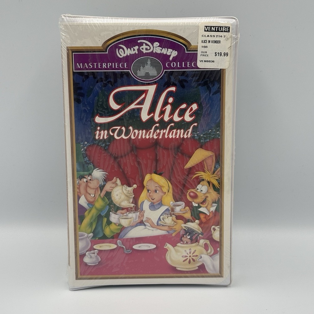 Alice In Wonderland, 1951 (VHS, 1992) Brand New Sealed,‎ Disney Clam Shell